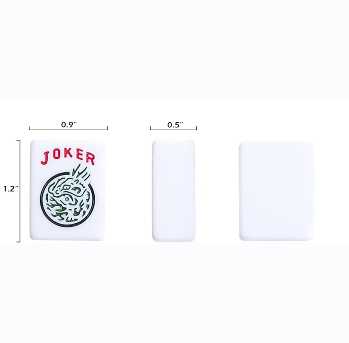 American Mahjong Game Set, 166 White Tiles, 4 Color Rack/Pushers, Blue Carrying Bag M438540