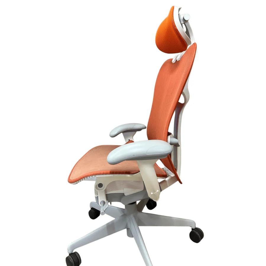 Turquoise Studio White Office Chair with Headrest O48423