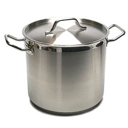40 QT Stainless Steel Stock Pot with Lid J550