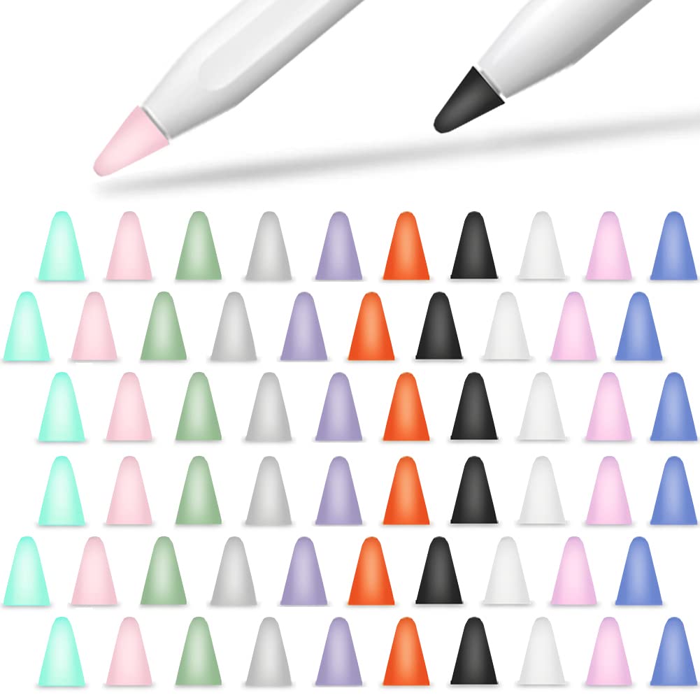 Silicone Pencil Tips Cover 60 PCS 10 Colors H246203