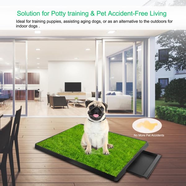 Dog Potty Tray with Artificial Grass V8474