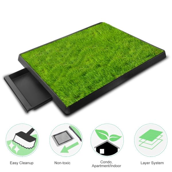 Dog Potty Tray with Artificial Grass V8474