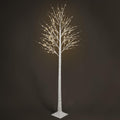 8 Ft White Pre-Lit Birch Tree with 132 Warm White LED P71136