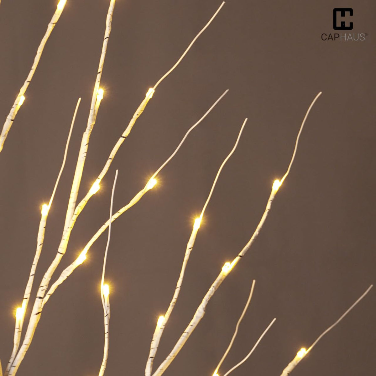 8 Ft White Pre-Lit Birch Tree with 132 Warm White LED P71136