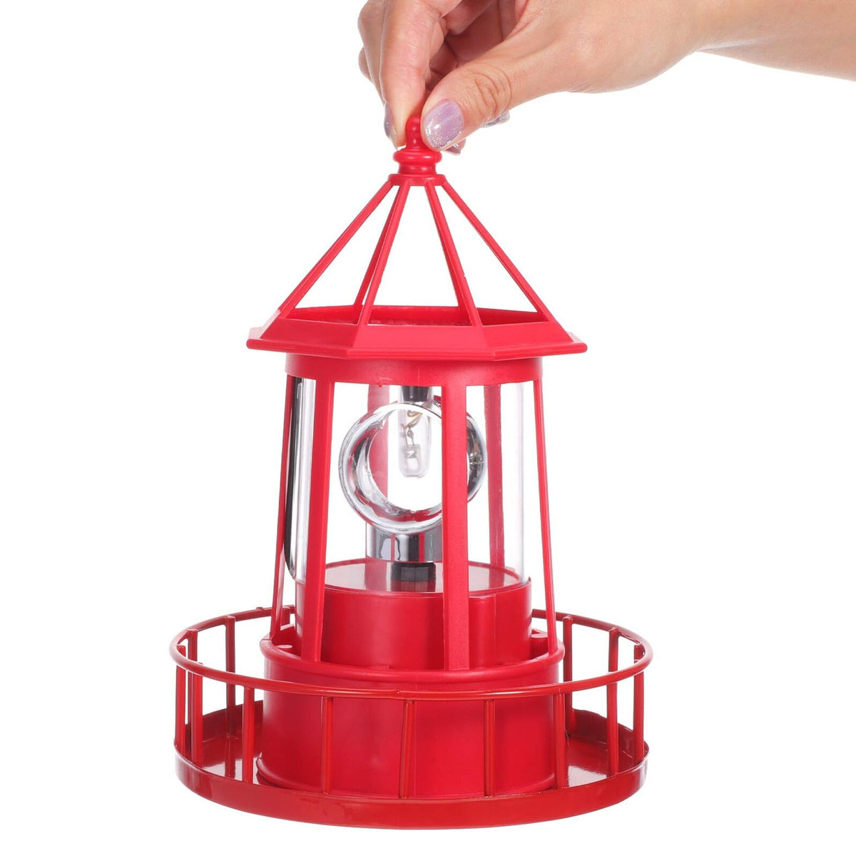 Solar Powered Rotating Lighthouse Figurine F224