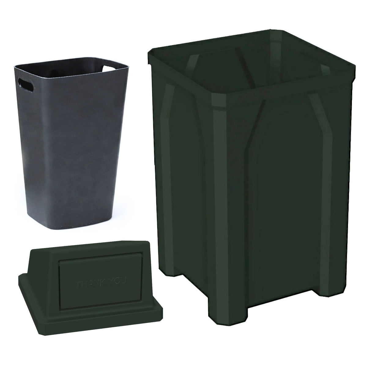32 Gallon Outdoor Trash Can with Lid F8810