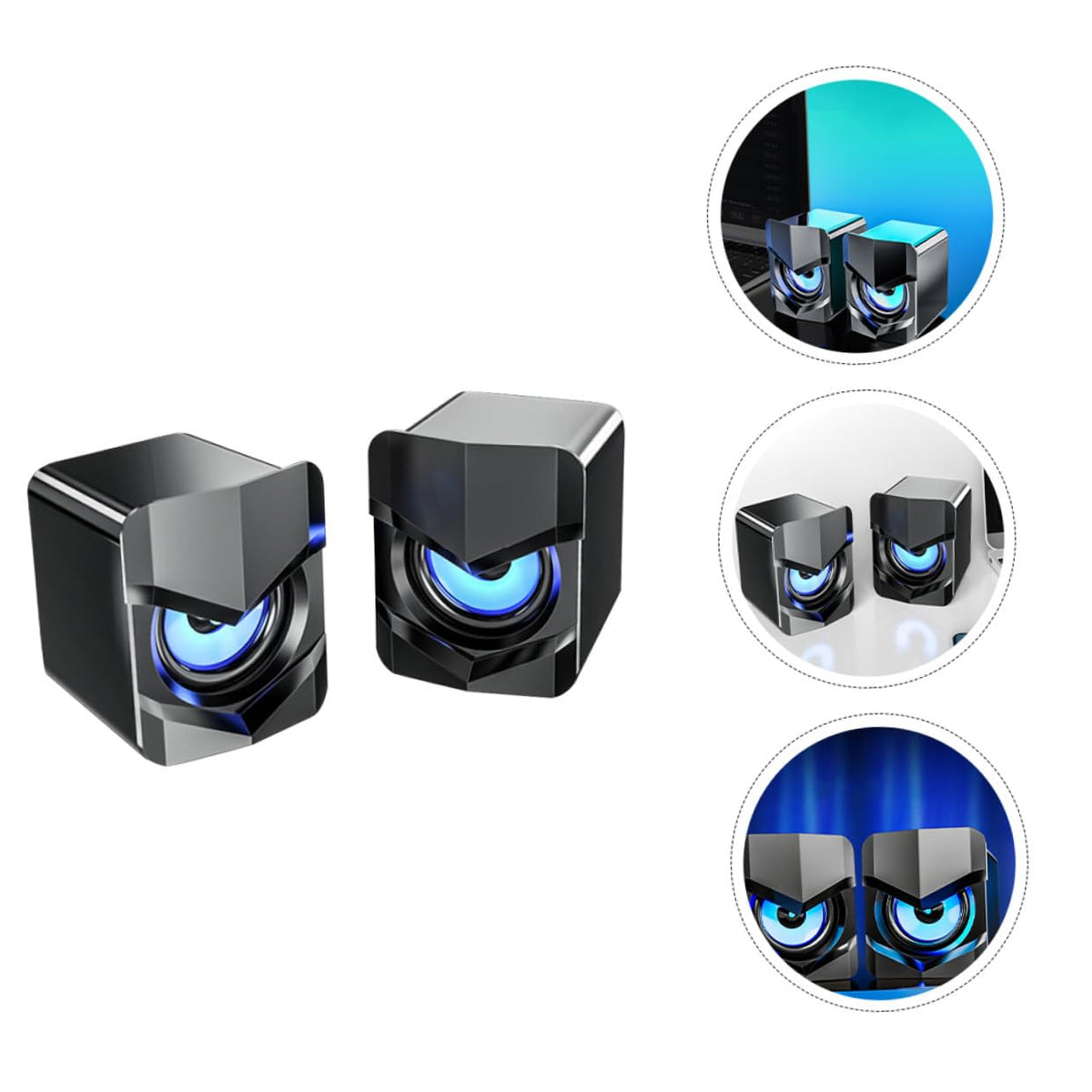 2 Pack Mini USB Powered Computer Speakers G517