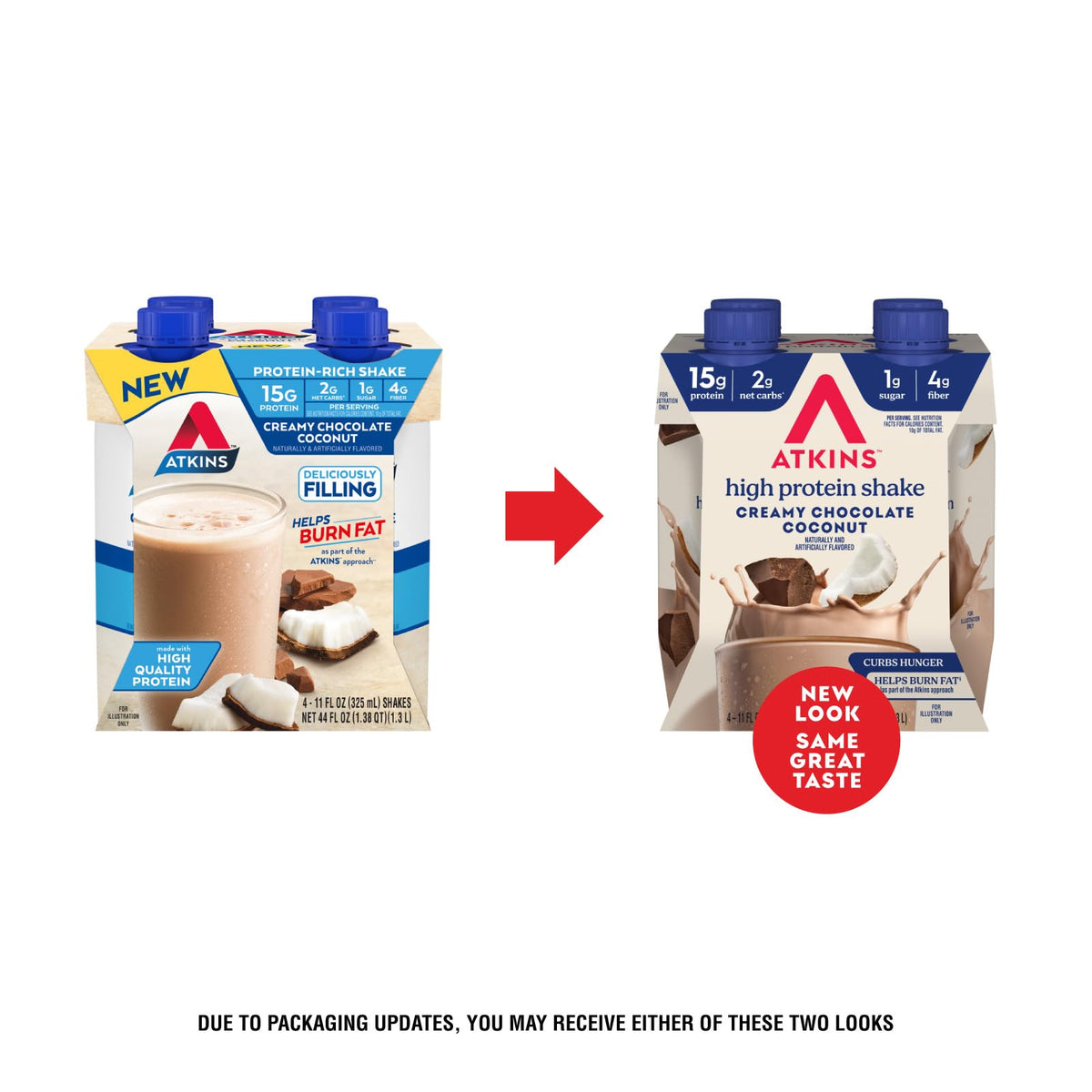 Creamy Chocolate Coconut Protein Shake, 15g Protein, 12 Count E3441