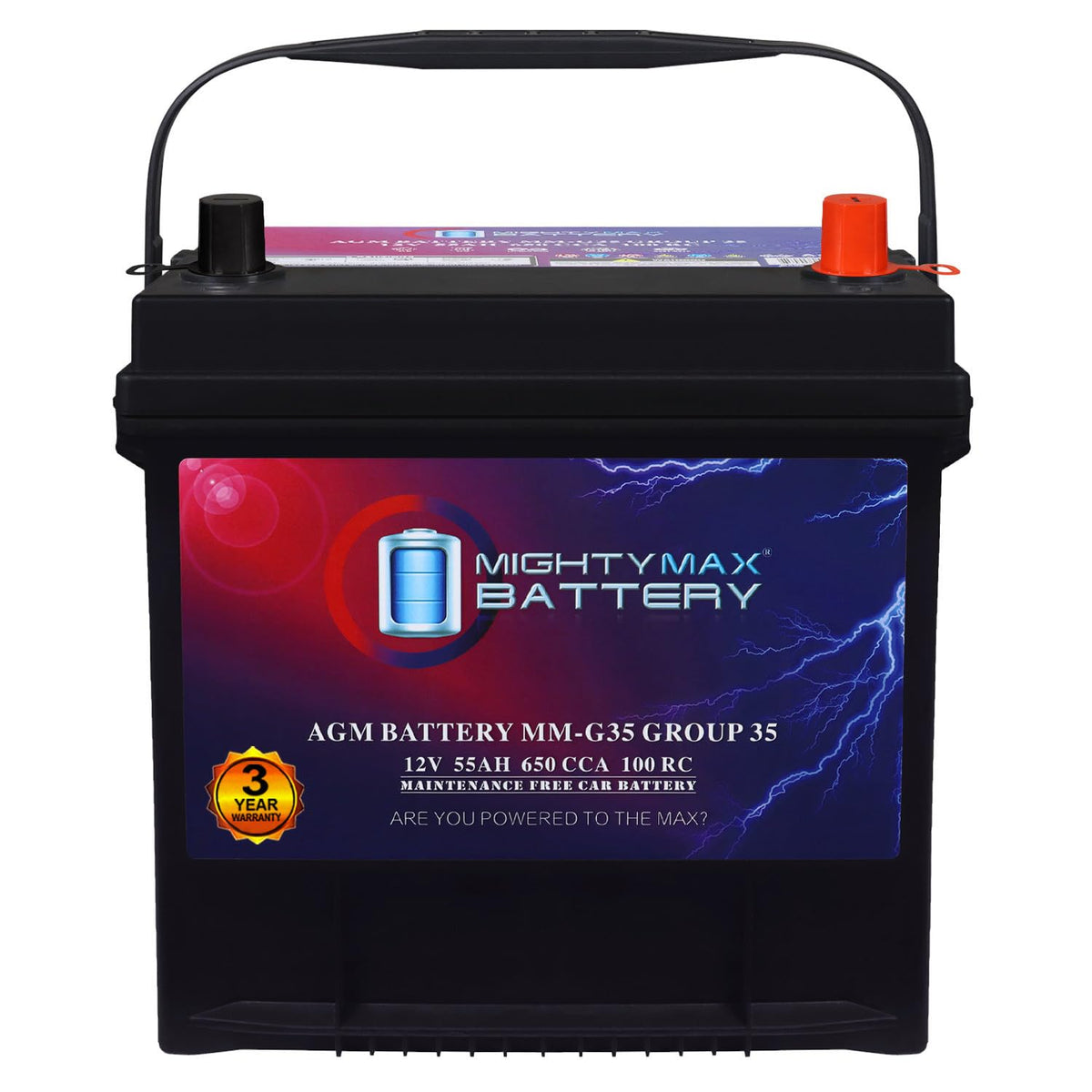 12V 55Ah AGM Replacement Battery J1659