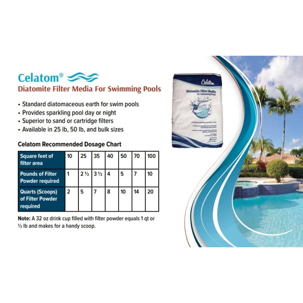 Diatomaceous Earth Swimming Pool Filter Powder 25 lbs G3590