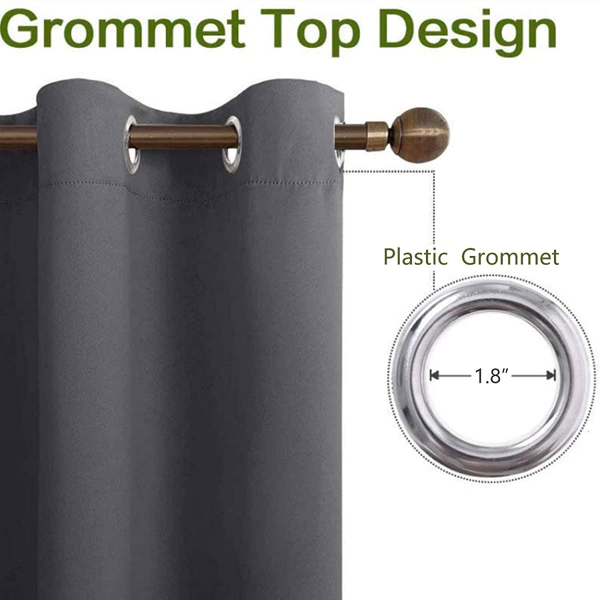 Blackout Door Curtain 34" W X 80" L M8441