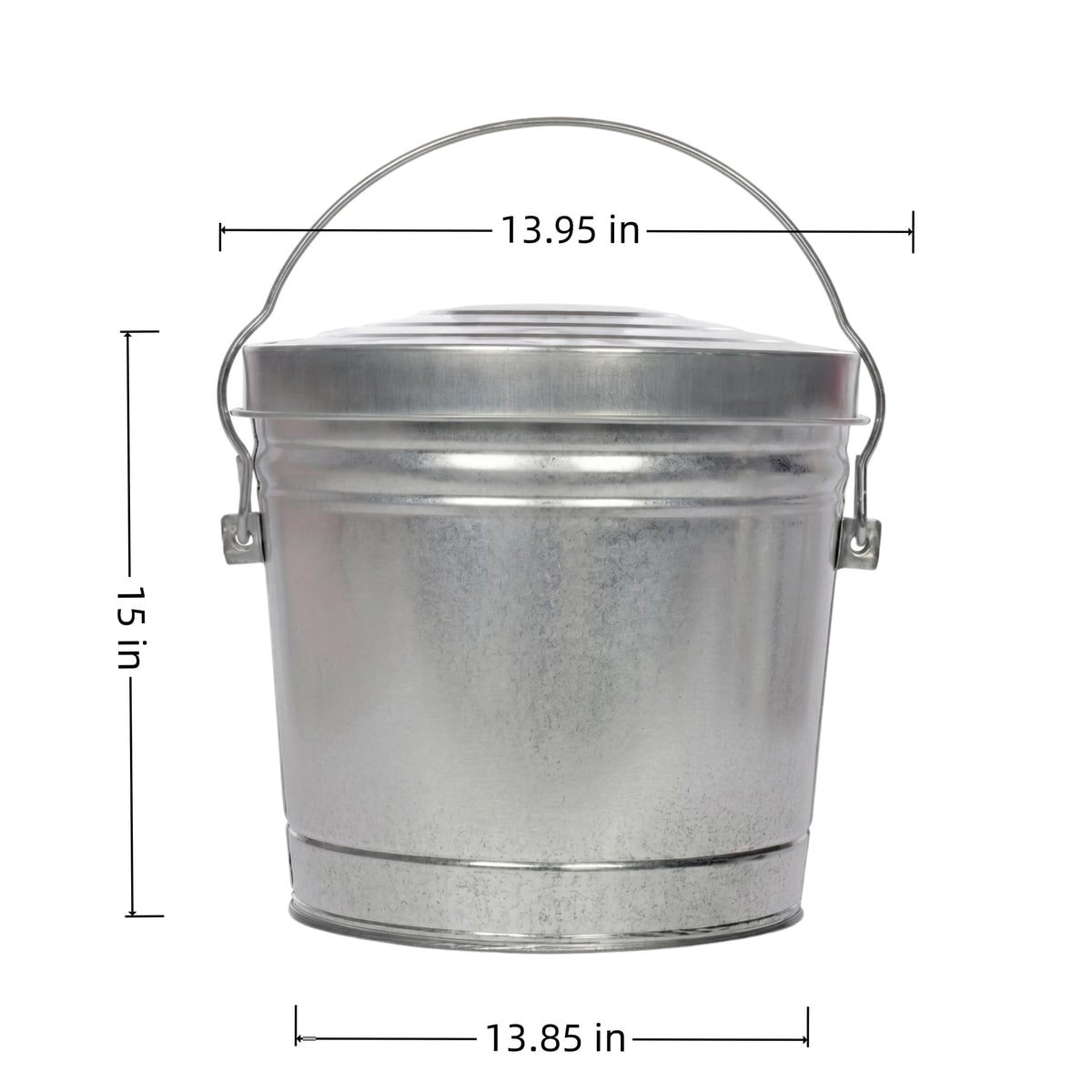 Galvanized Steel Storage Can with Locking Lid F9382