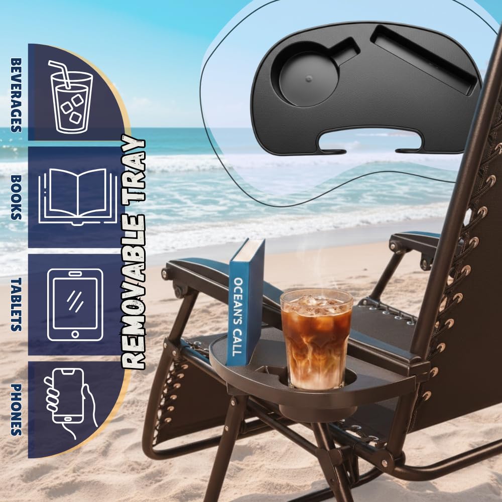 Set of 2 Navy Blue Adjustable Folding Lounge Chairs with Pillows X325118