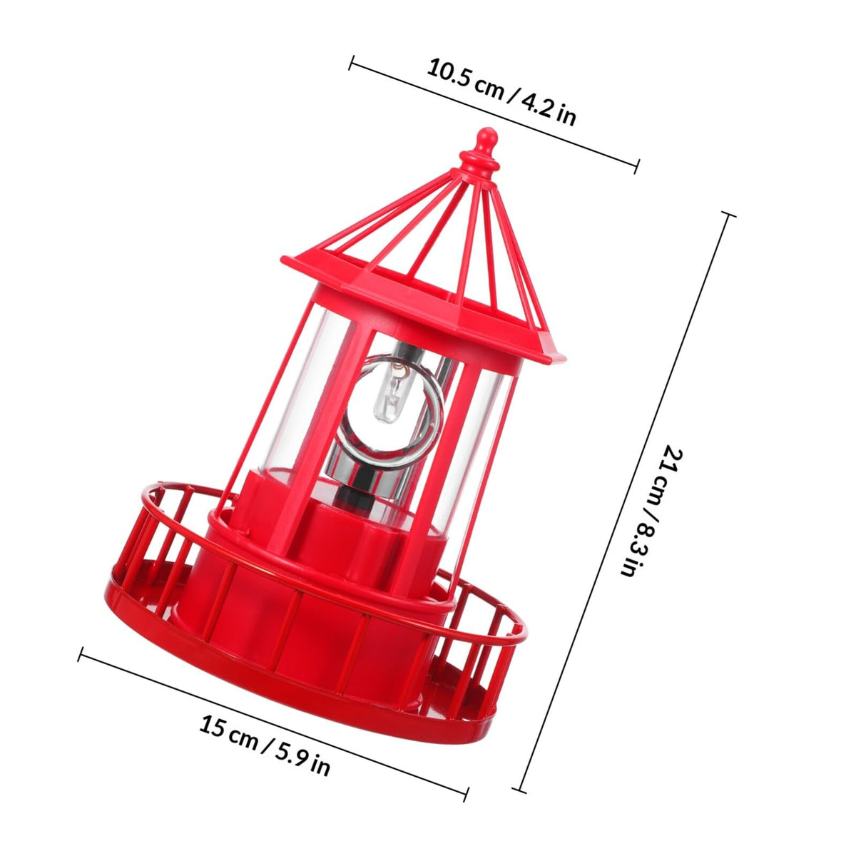 Solar Powered Rotating Lighthouse Figurine F224