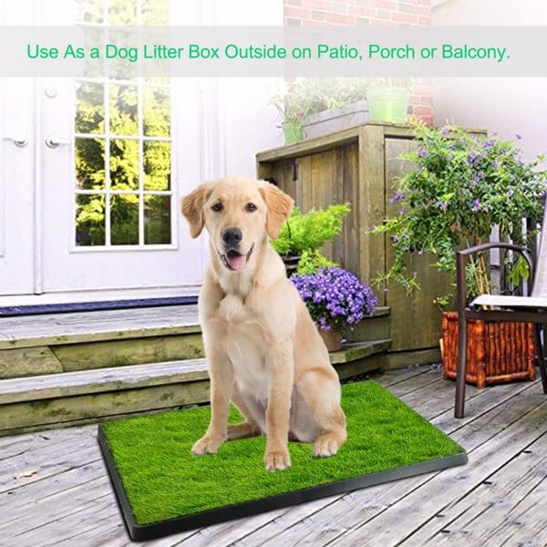 Dog Potty Tray with Artificial Grass V8474