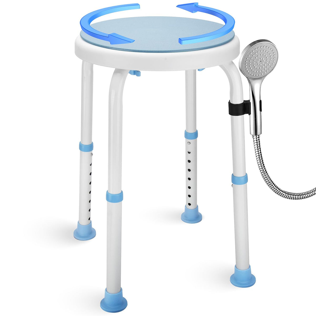 Foldable Adjustable Swivel Bath Seat Shower Chair Stool O25365