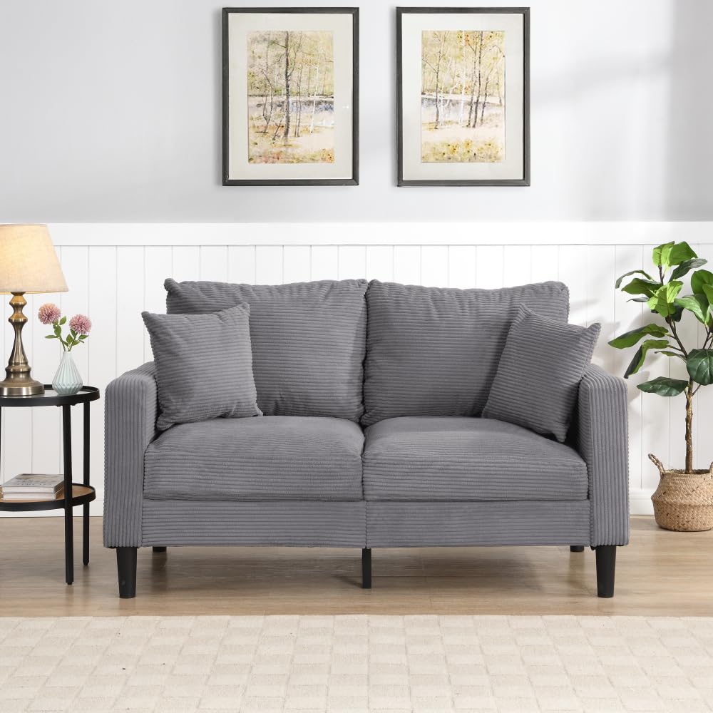 Light Gray 2 Seat Upholstered Sofa D94121