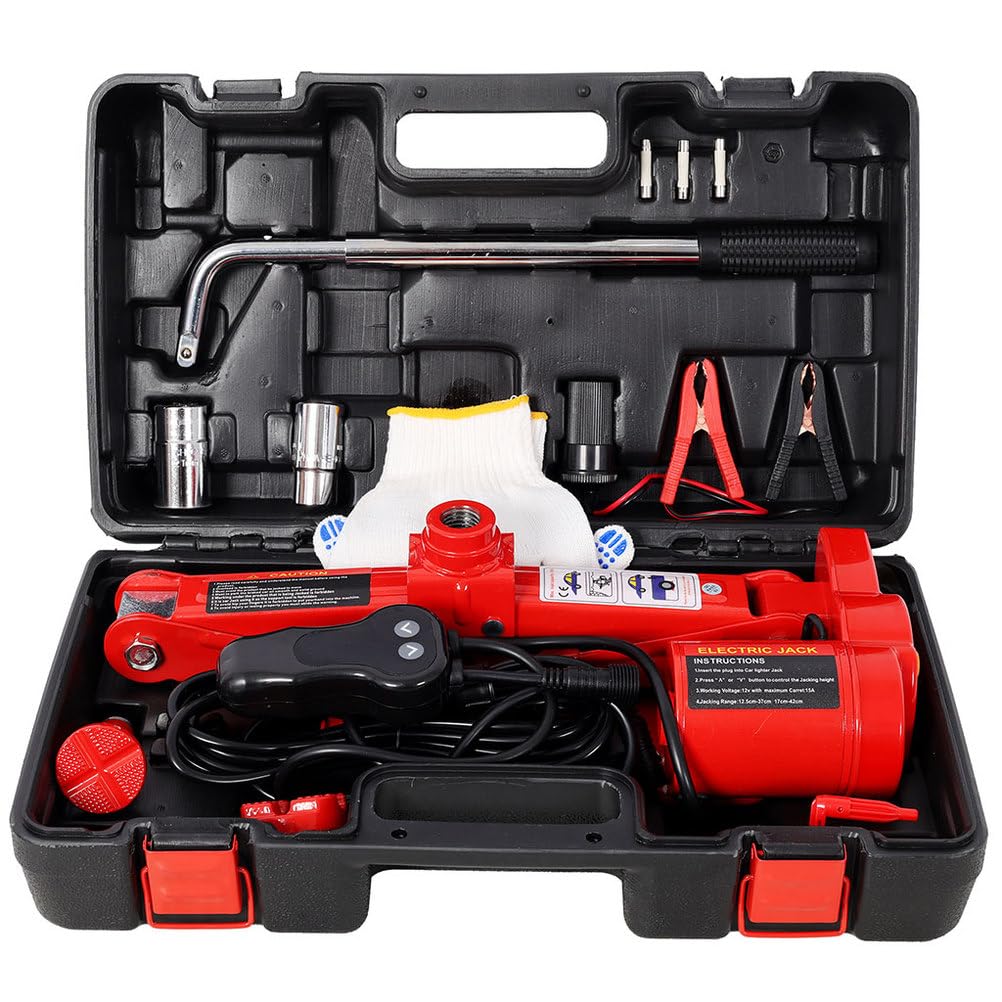 3 Ton Electric Scissor Jack Kit with Carry Case V78364