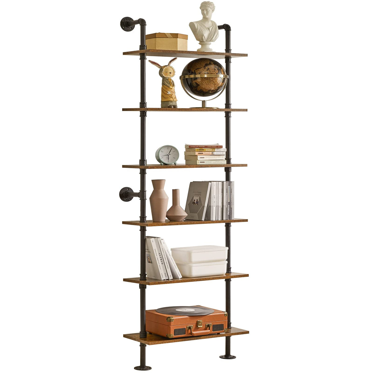 6-Tier Wall Mounted Metal Bookcase C7235