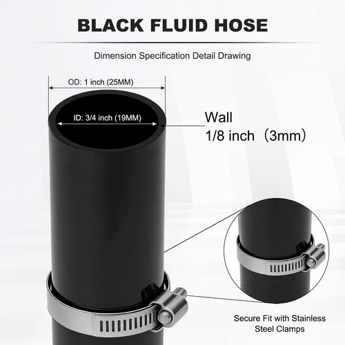 3/4 Inch ID x 100ft PVC Hose with 4 Stainless Steel Hose Clamps X736