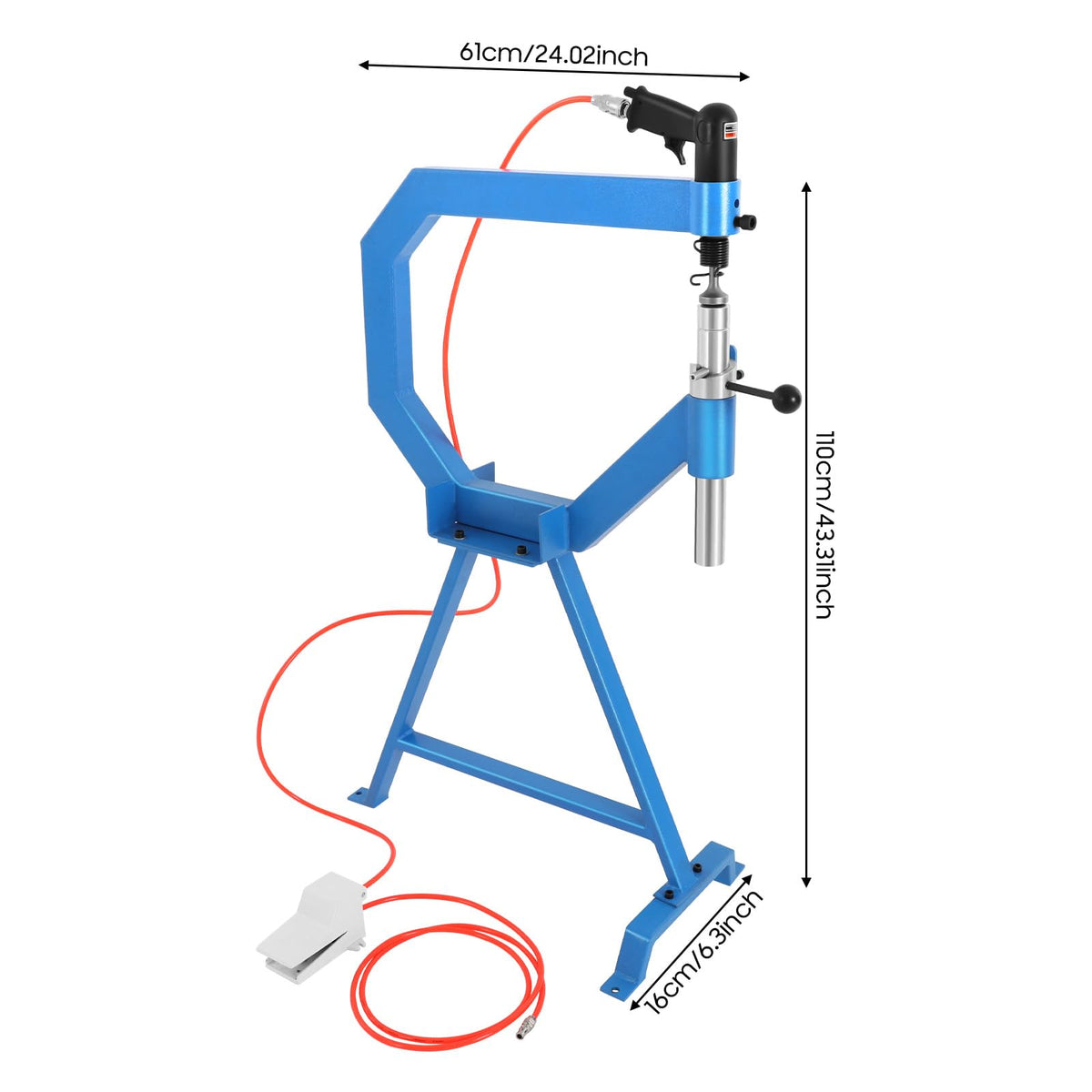 4" Pneumatic Planishing Hammer with Anvil & Cast-Iron Stand J278