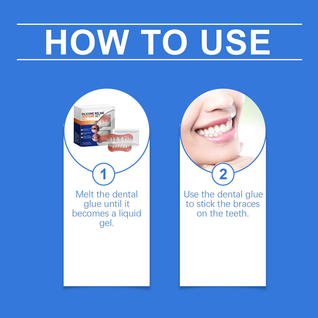 Full Denture Set Silicone Reline Kit 1 Ounce E121955