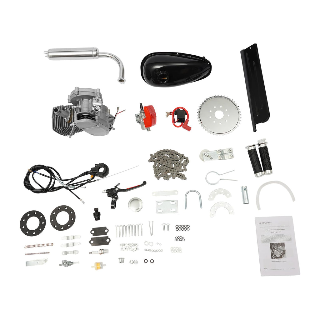 2-Stroke 100cc Gas Bicycle Engine Kit with 44 Tooth Sprocket O643