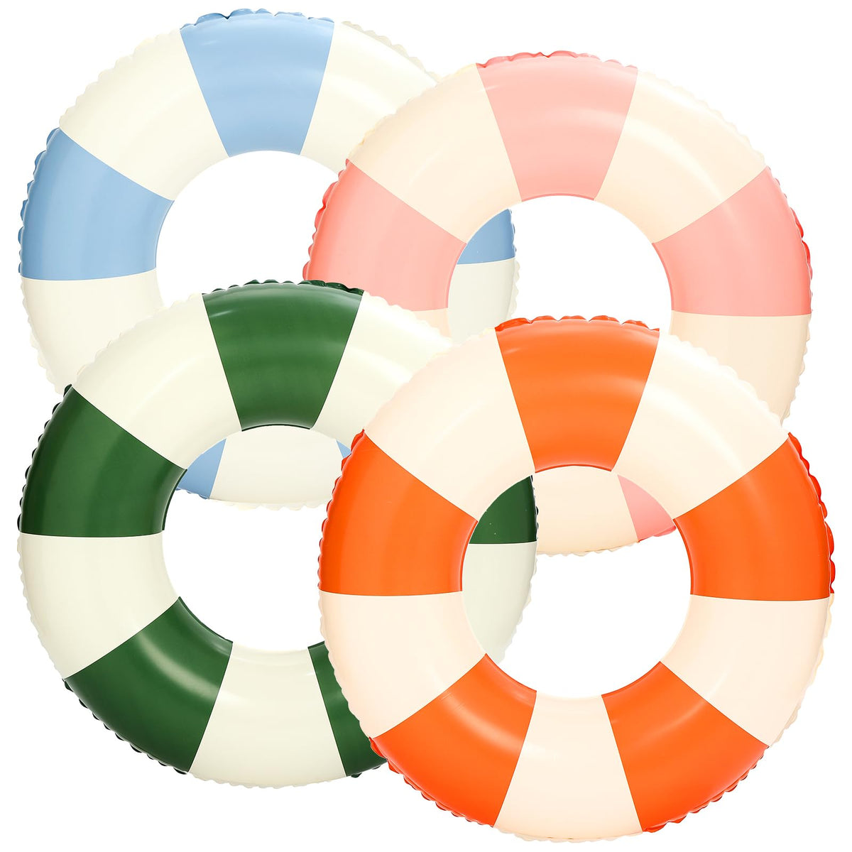Large Inflatable Pool Float 36 Inch Striped Swim Rings G386916