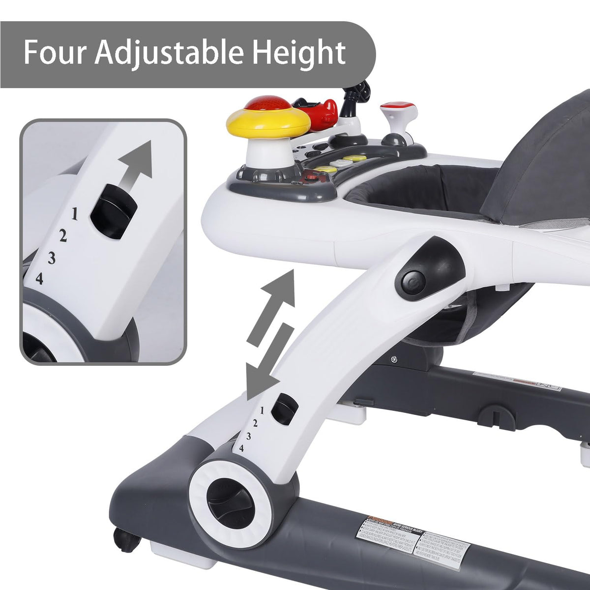 5 in 1 Baby Activity Walker with Wheel, Music & Lights F662983