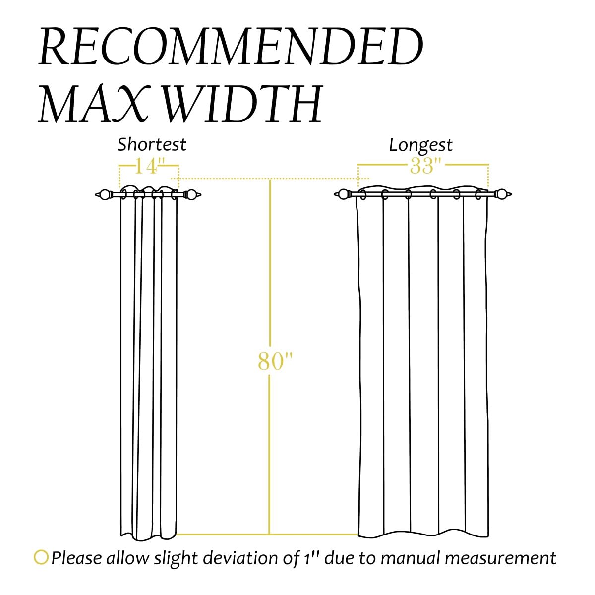Blackout Door Curtain 34" W X 80" L M8441
