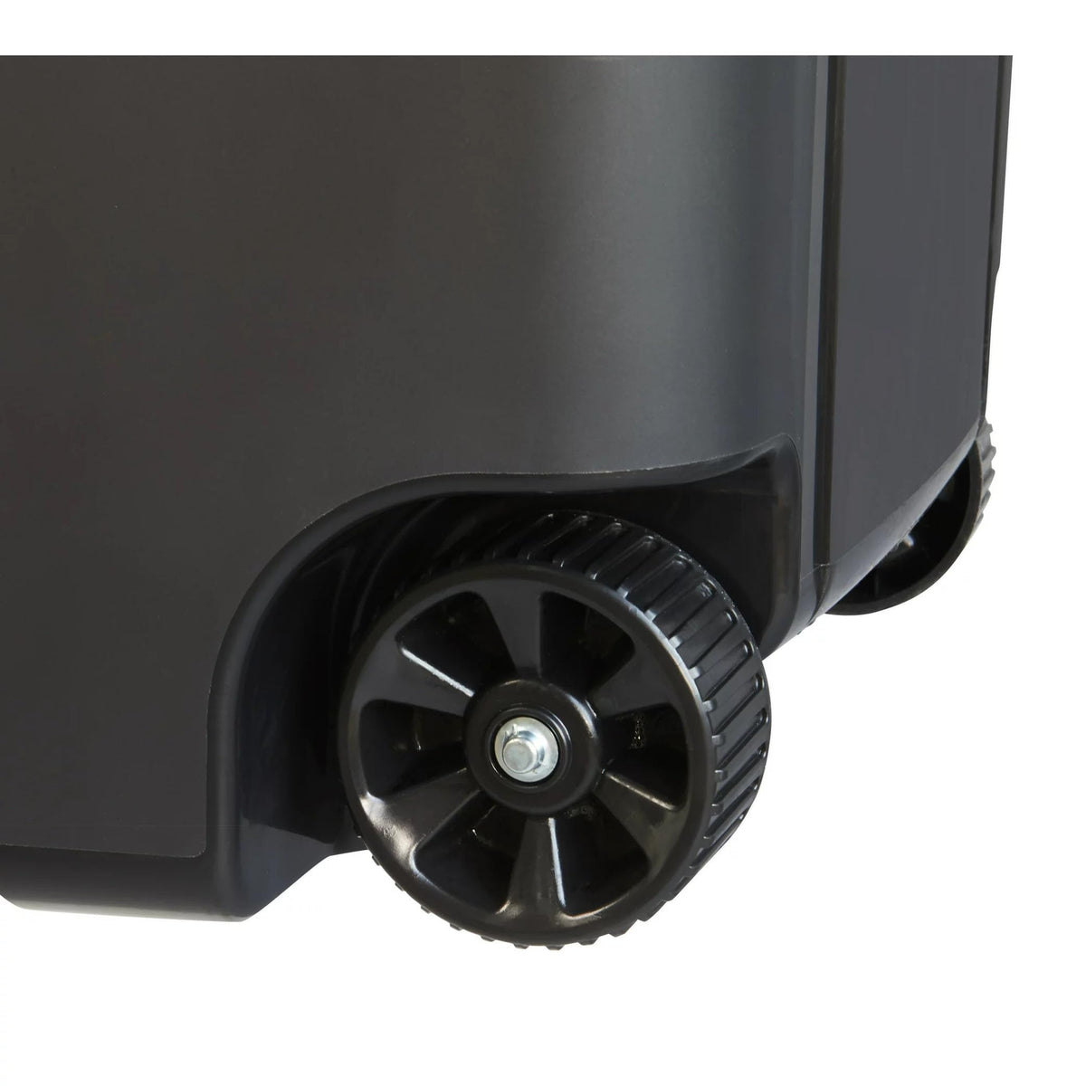 Black 45-Gallons Plastic Wheeled Trash Can with Lid F498