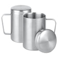17 oz Stainless Steel Camping Mugs with Lids, Set of 2 U1840