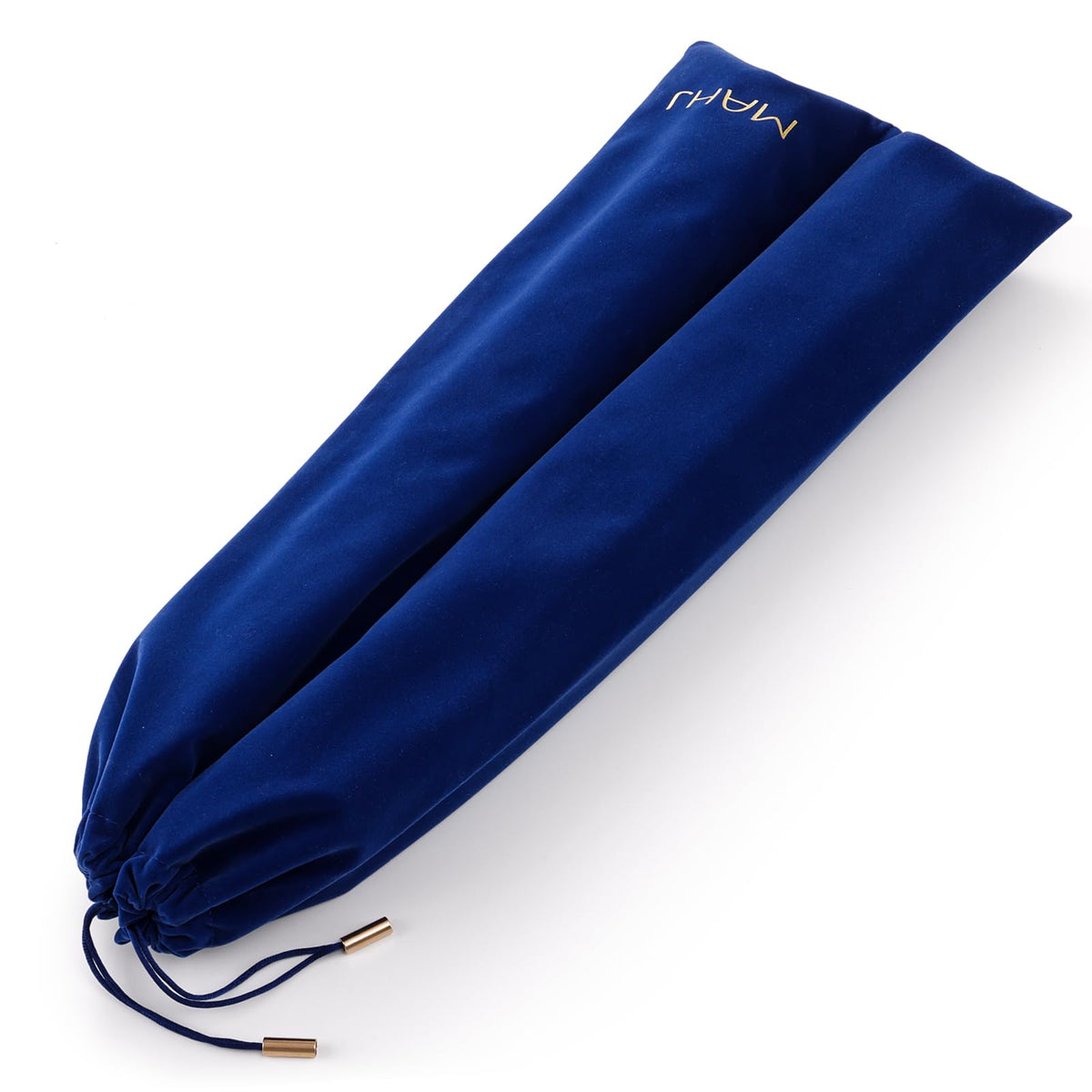 Blue Velvet Drawstring Storage Bag with 2 Compartments A66354