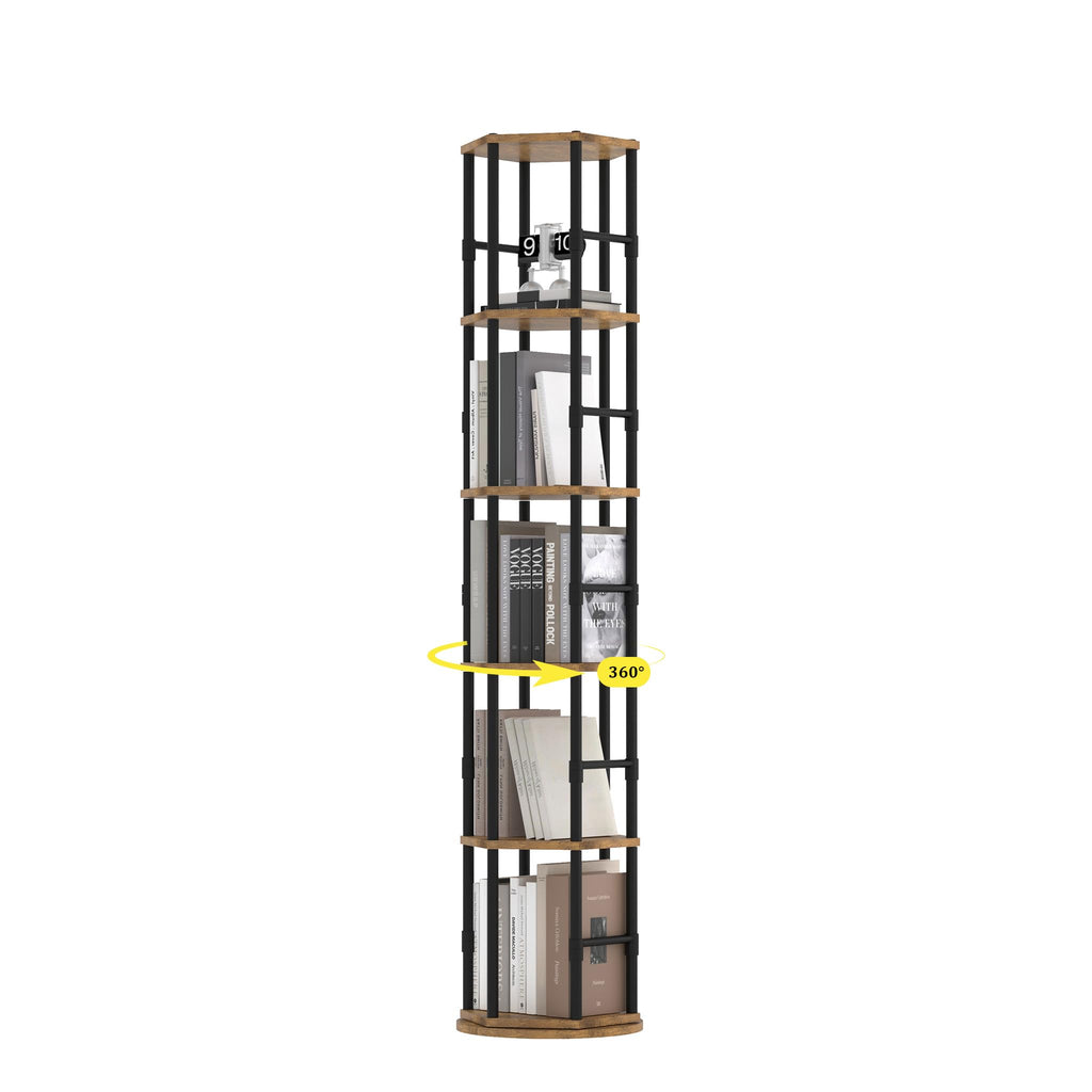 5-Tier Rotating Bookshelf Tower R833056