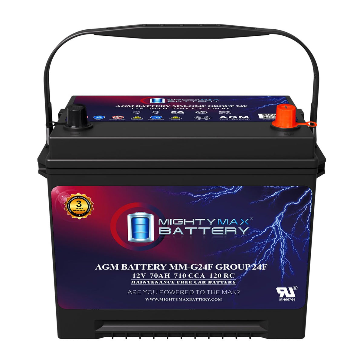 12V 70Ah AGM Replacement Battery H797375