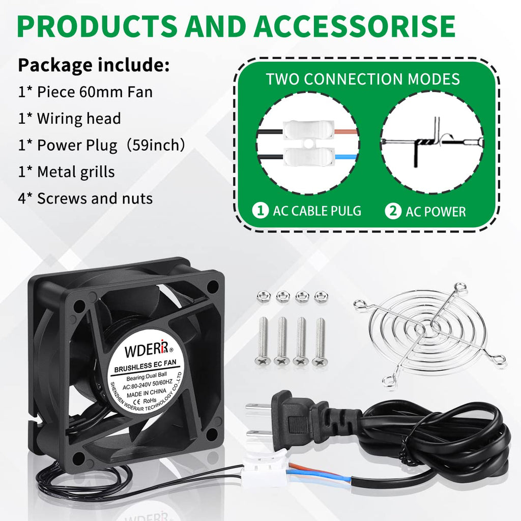 60mm x 25mm Mini Muffin Fan Cooling Axial AC I475