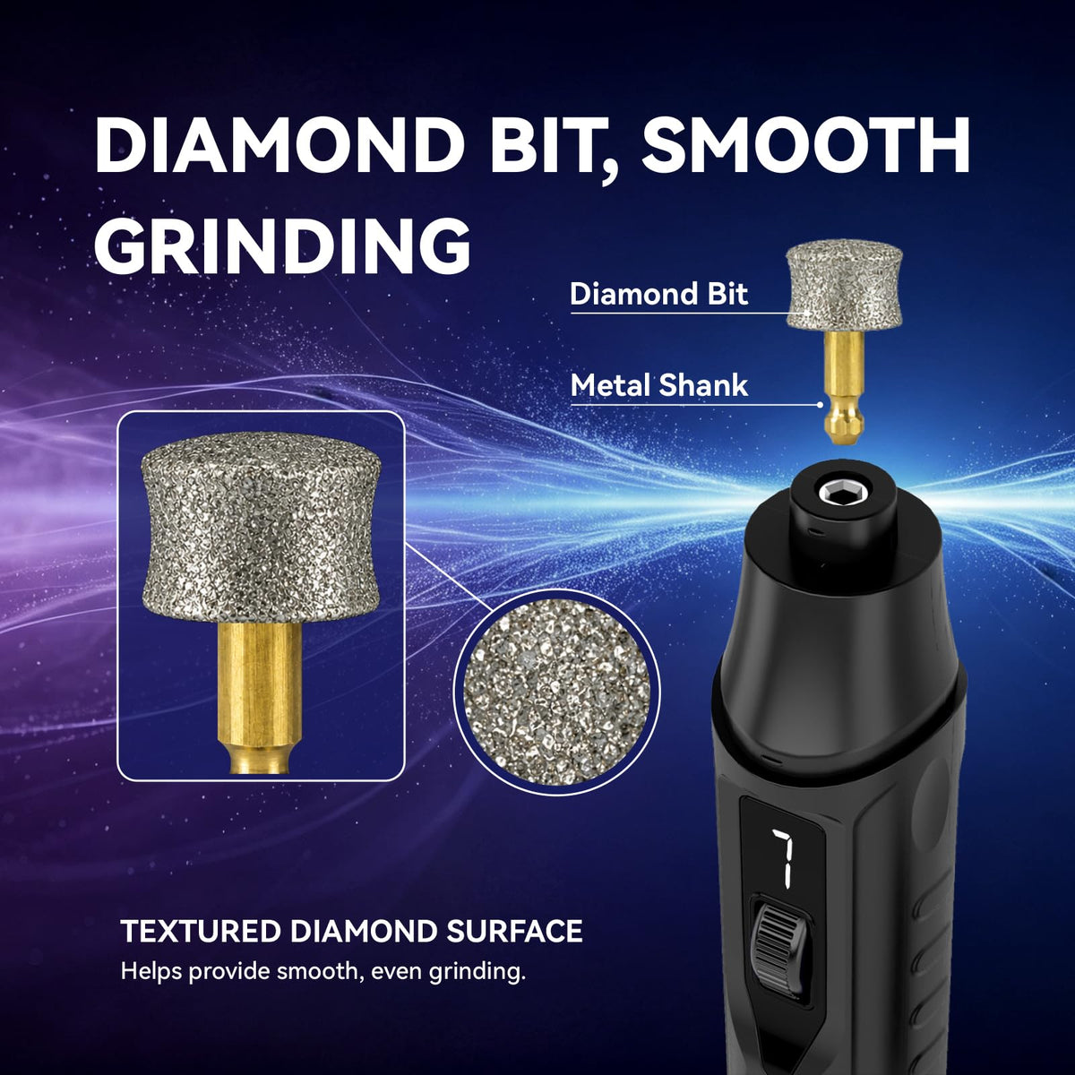 Quiet Dog Nail Grinder, 7 Speeds, 15,000 RPM E47220