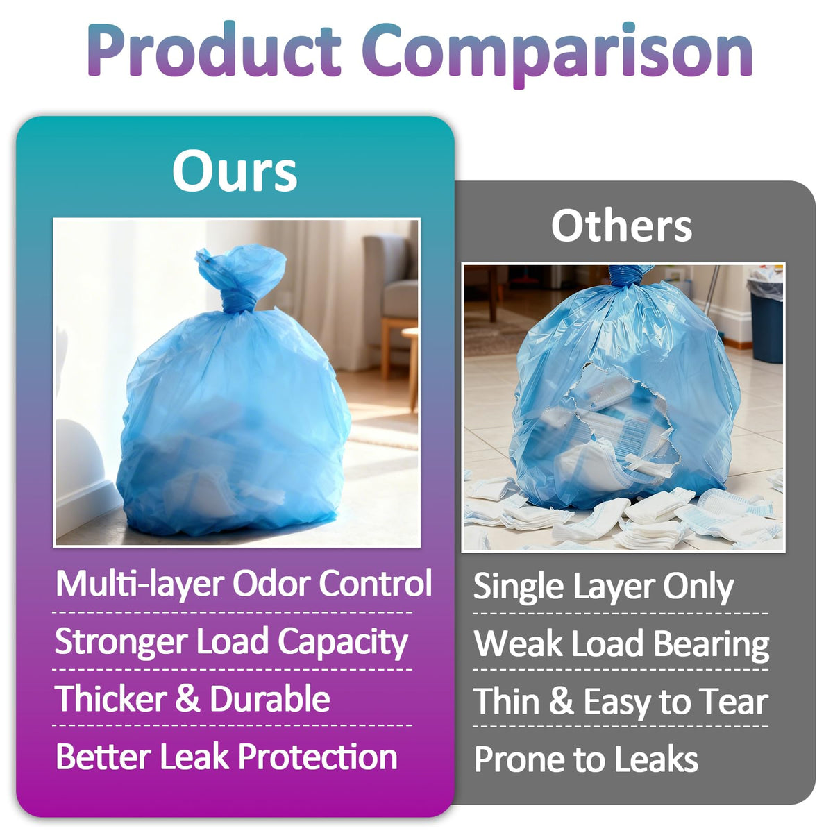 30 Pcs Leakproof Diaper Pail Refills D10259