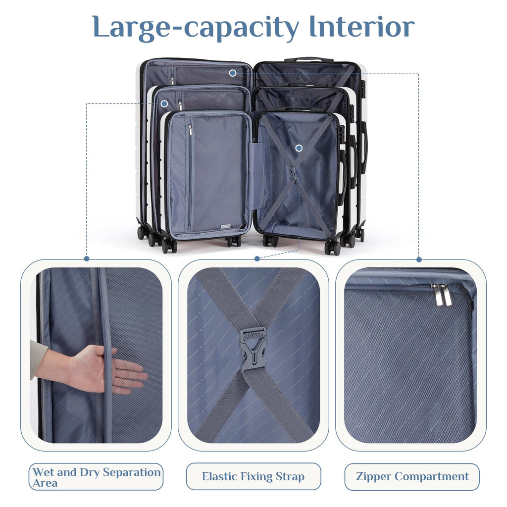 20 Inch Expandable Hardside Spinner Luggage with TSA Lock N453