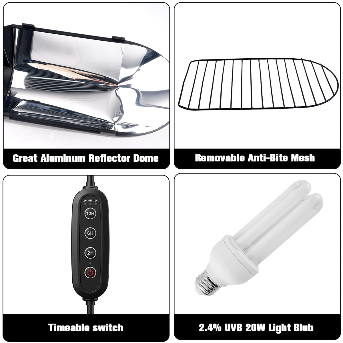 Bird Cage Light Fixture Combo Kit with Adjustable Timer U2405
