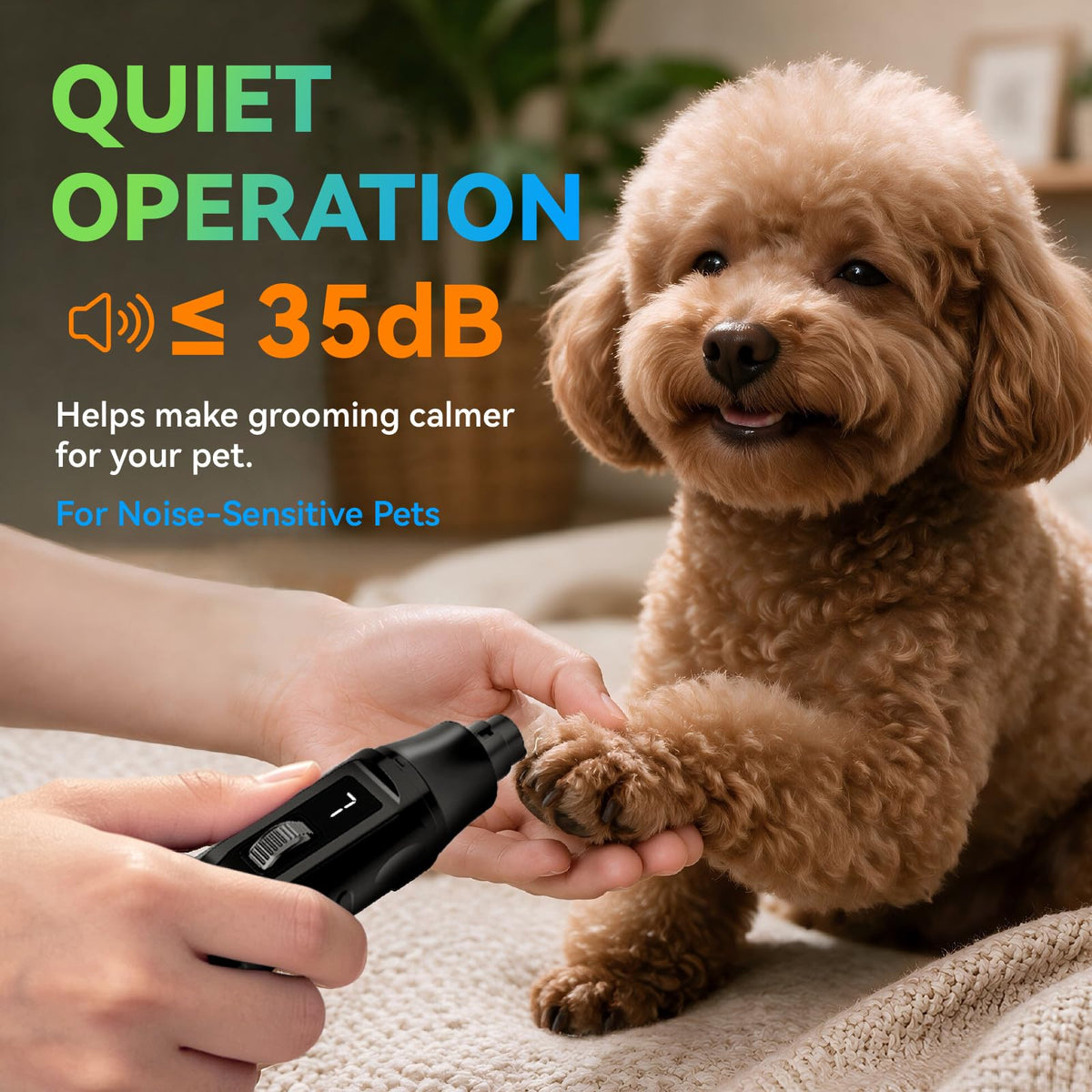 Quiet Dog Nail Grinder, 7 Speeds, 15,000 RPM E47220