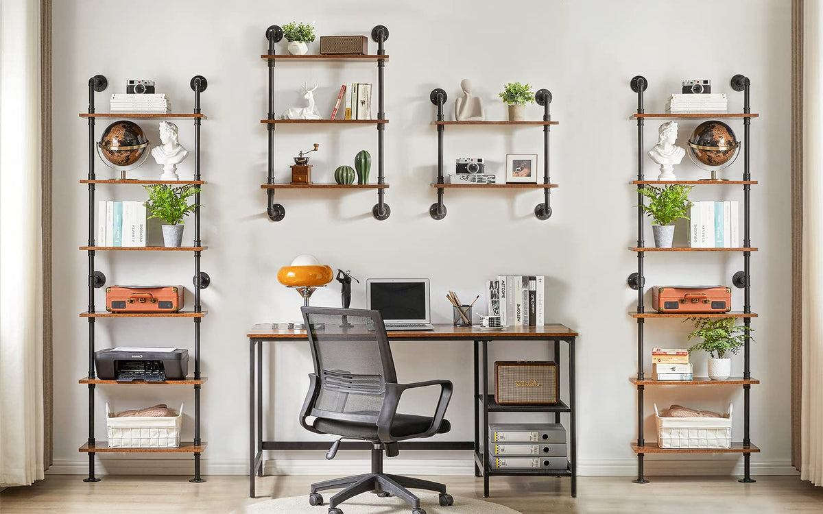 6-Tier Wall Mounted Metal Bookcase C7235