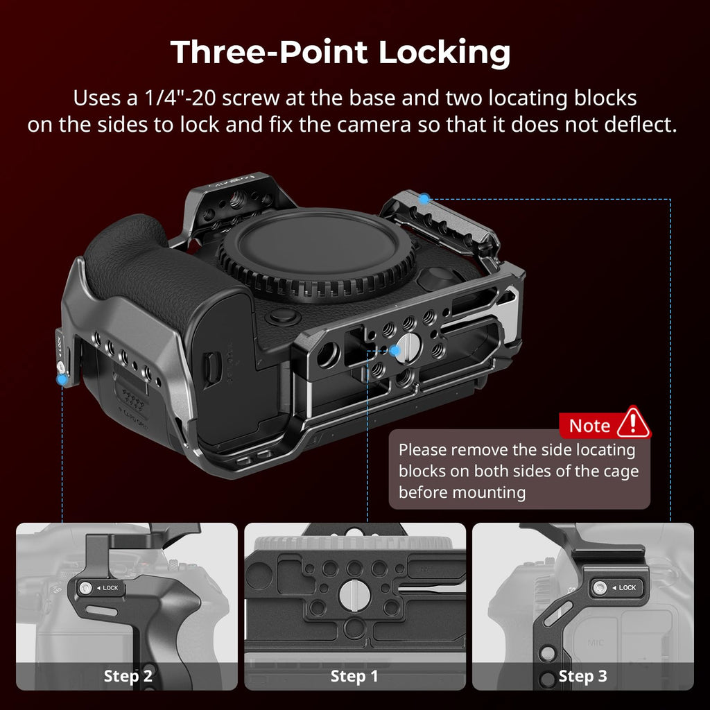 Aluminum Alloy Camera Video Cage with Cold Shoe Mount F396