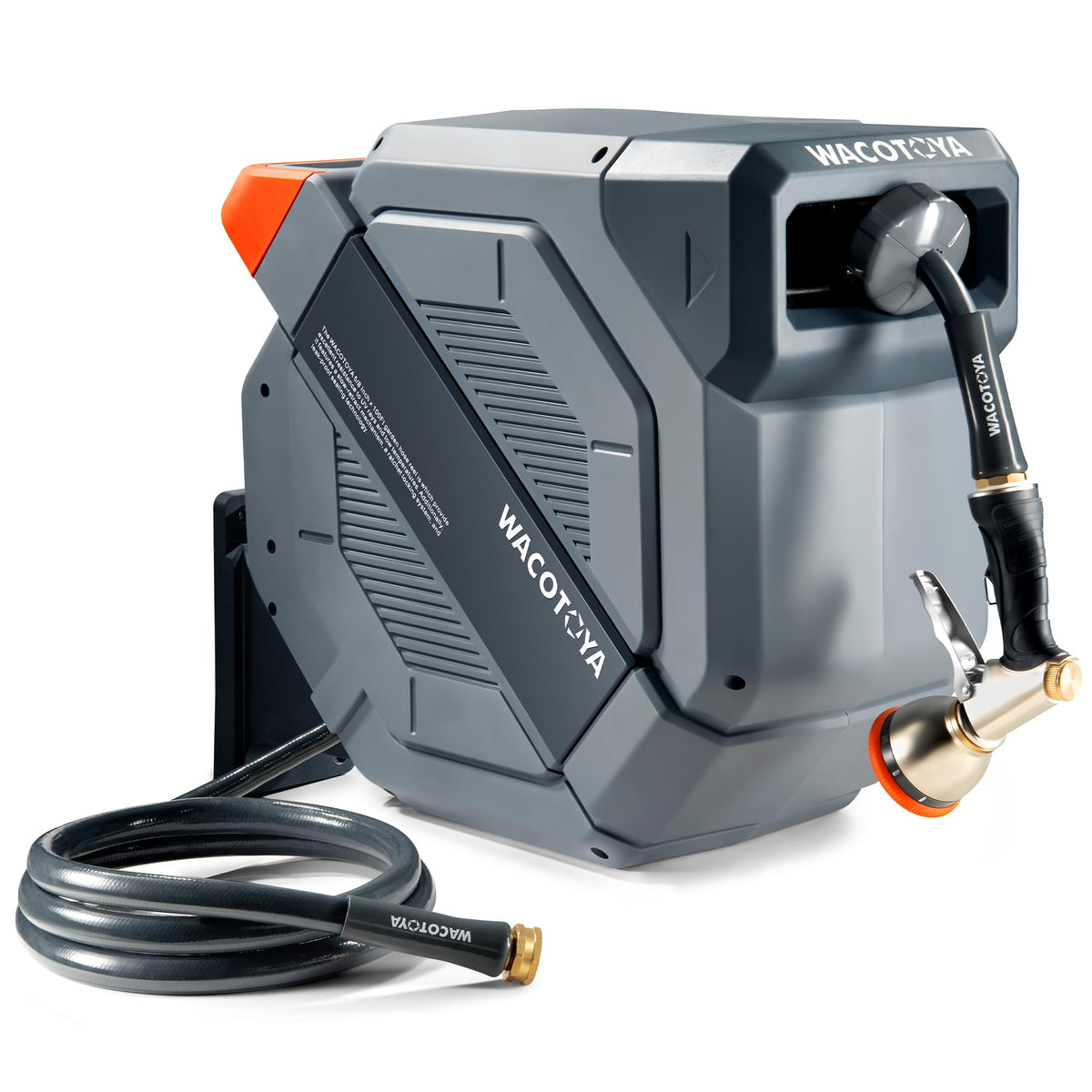Retractable Garden Hose Reel, 5/8 in x100 ft Heavy Duty Wall Mount F6527