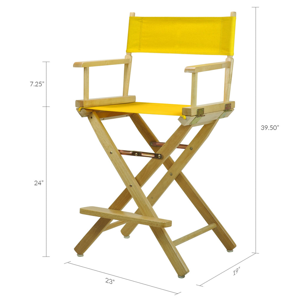 24" Natural Frame-Gold Canvas Director Chair P1739