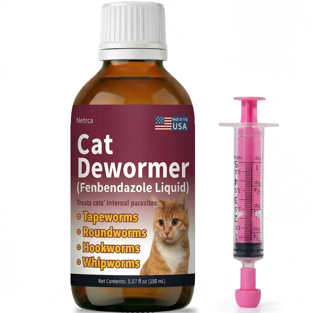 Fenbendazole Dewormer for Cats & Kitten, 150 mL K537361