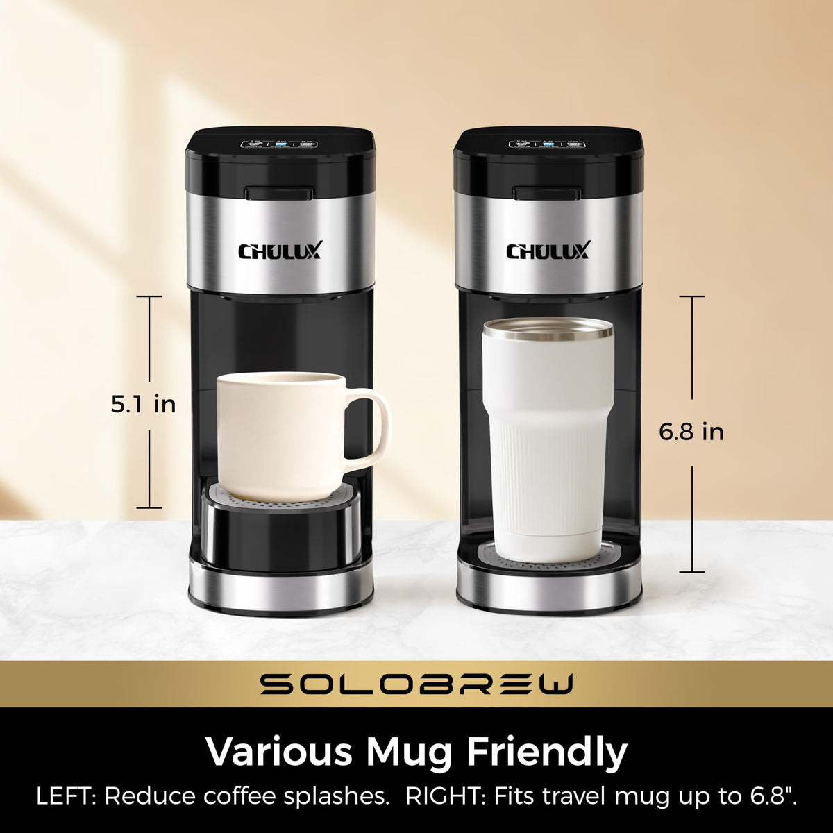 Single Serve Coffee Maker with Ground Filter D8474