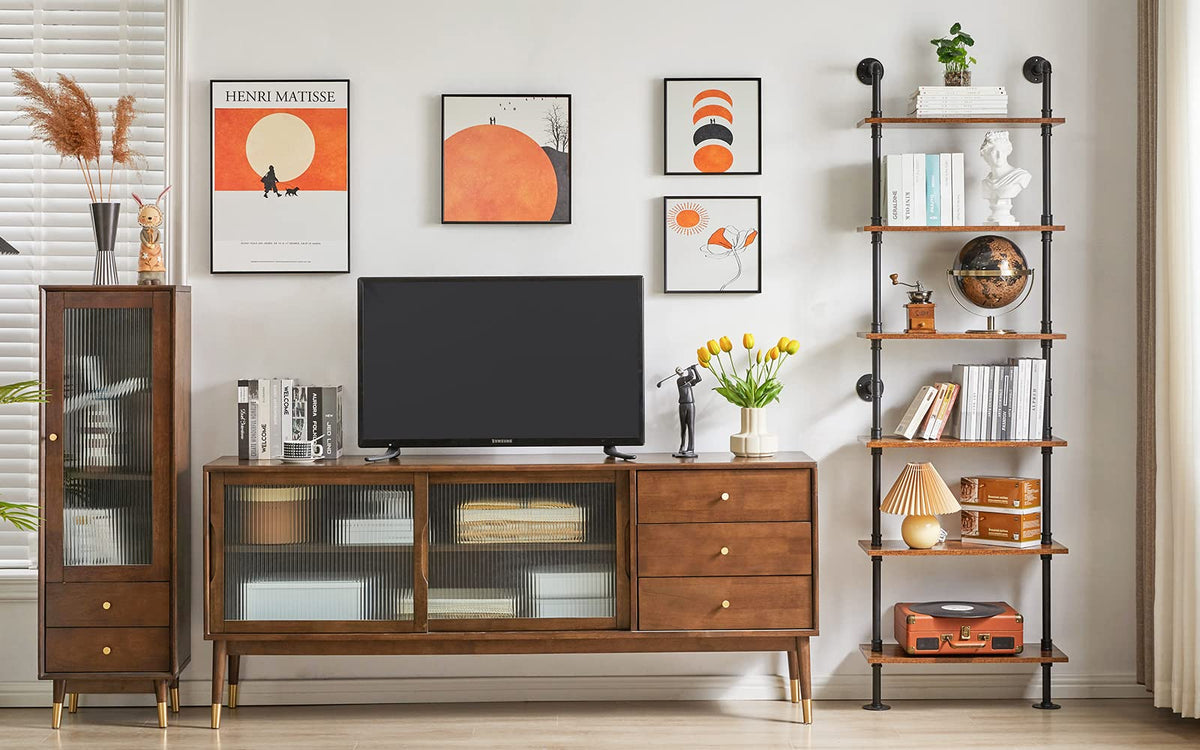6-Tier Wall Mounted Metal Bookcase C7235