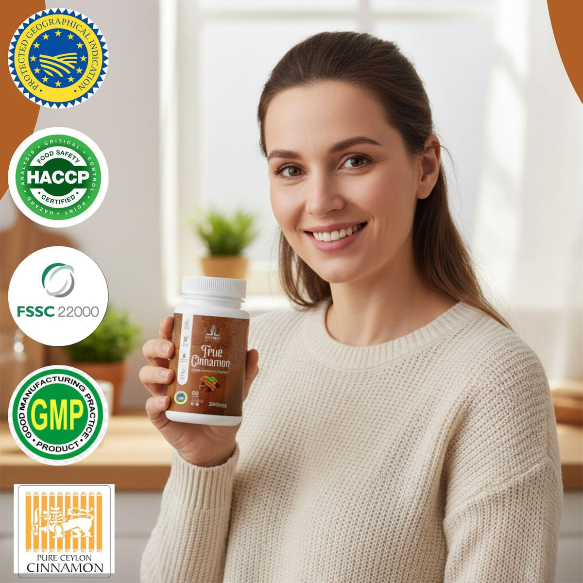 Pure Ceylon Cinnamon Capsules, 2,000mg, Non-GMO, Gluten-Free X913
