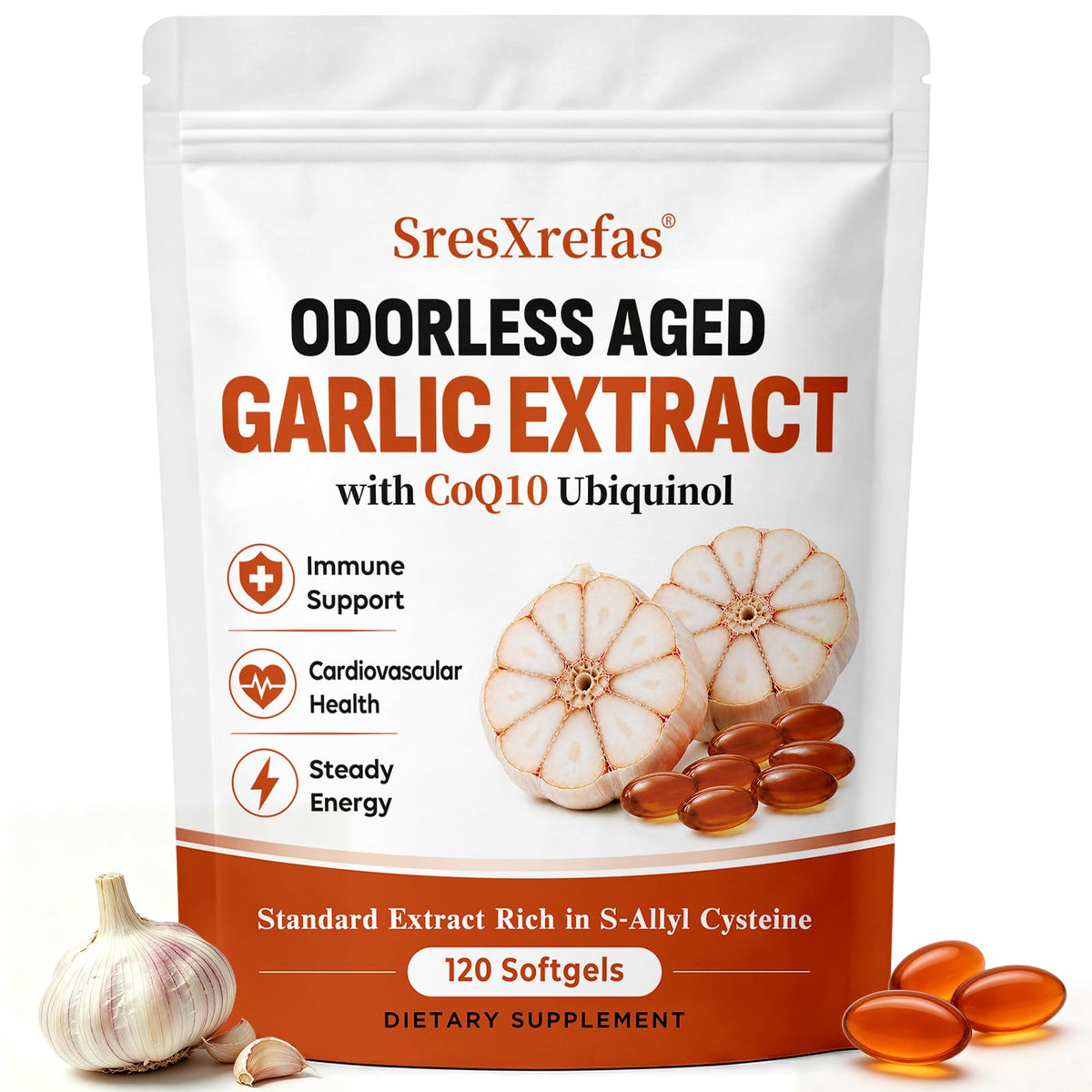 Aged Garlic Extract with CoQ10 Ubiquinol Softgels S852
